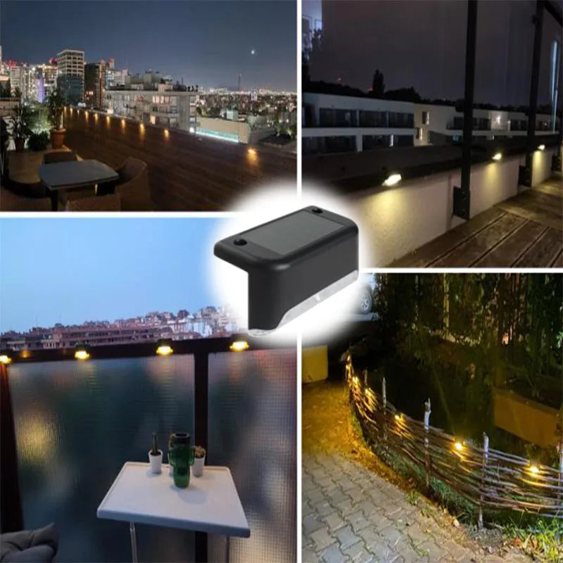 Warm White LED Solar Step Lamp for Outdoor Lighting - Smarsty