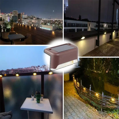 Warm White LED Solar Step Lamp for Outdoor Lighting - Smarsty