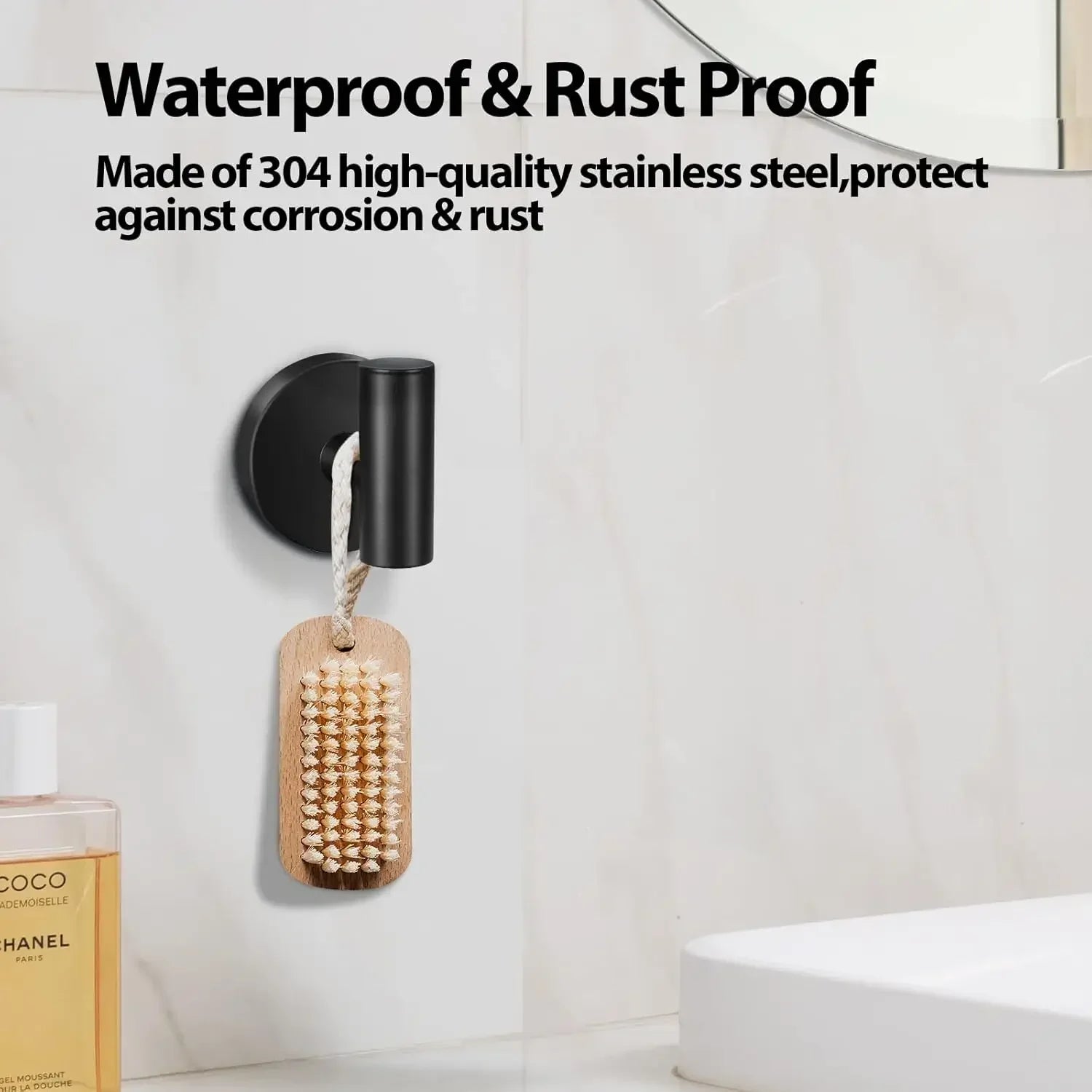 Stainless Steel Towel Hooks for Secure Bathroom Organization - Smarsty