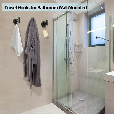 Stainless Steel Towel Hooks for Secure Bathroom Organization - Smarsty