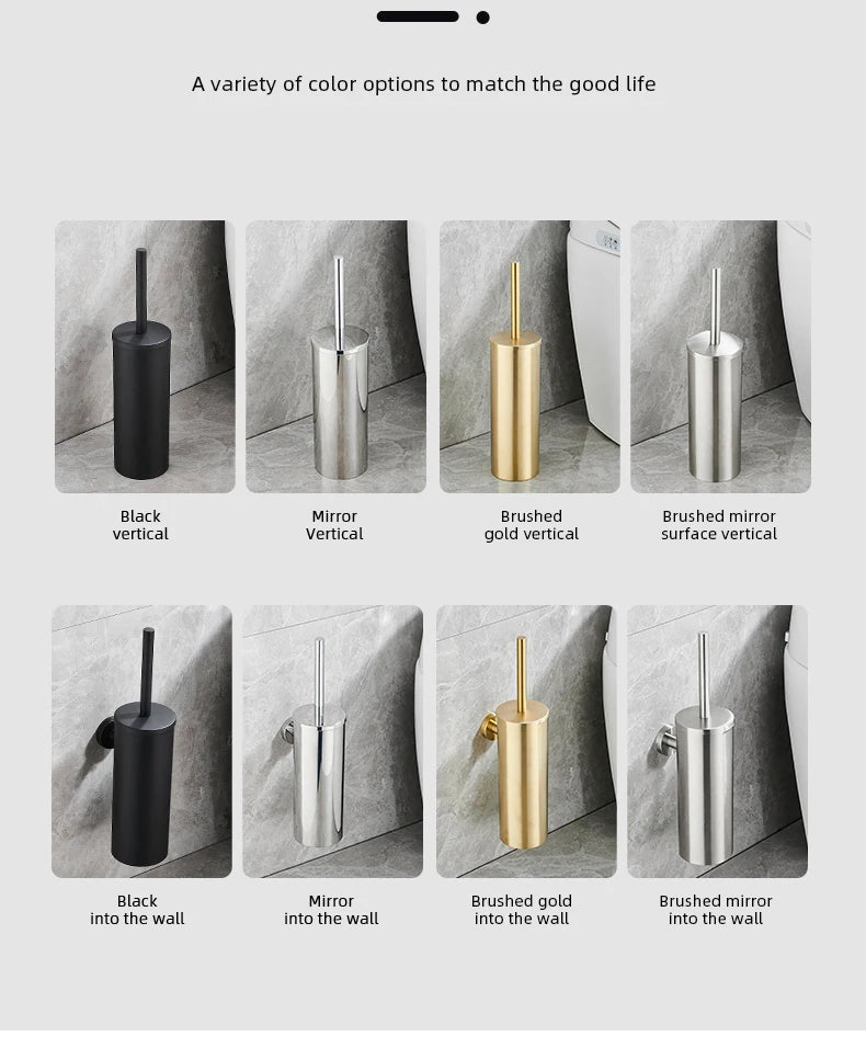 Stainless Steel Wall Mounted Toilet Brush Holder Accessory - Smarsty