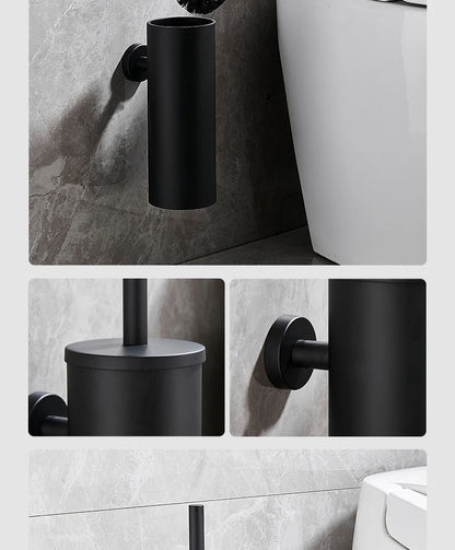Stainless Steel Wall Mounted Toilet Brush Holder Accessory - Smarsty