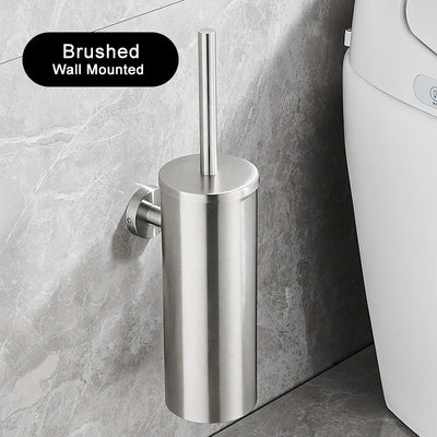 Stainless Steel Wall Mounted Toilet Brush Holder Accessory - Smarsty