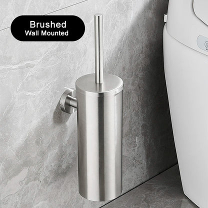 Stainless Steel Wall Mounted Toilet Brush Holder Accessory - Smarsty