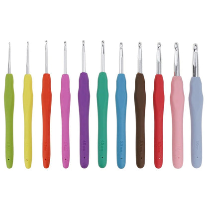 Aluminum Crochet Hooks Kit with Ergonomic Grips - Smarsty