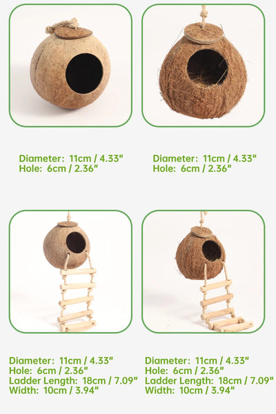 Bite-Resistant Natural Coconut House for Small Pets - Smarsty