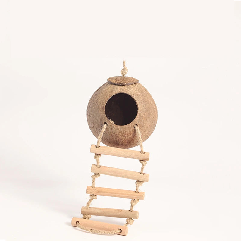 Bite-Resistant Natural Coconut House for Small Pets - Smarsty