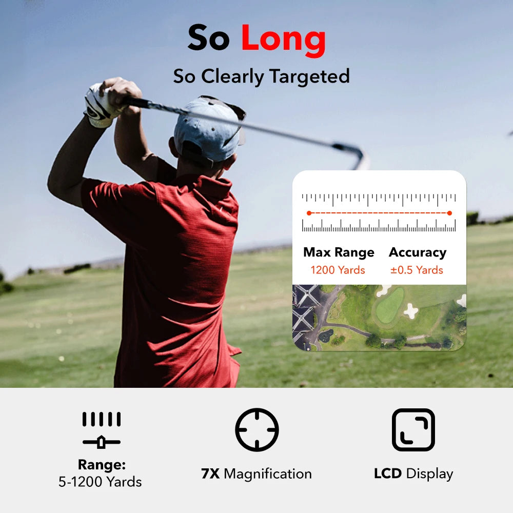 RedTiger Golf Rangefinder with Slope 1000M Accurate Measurements - Smarsty