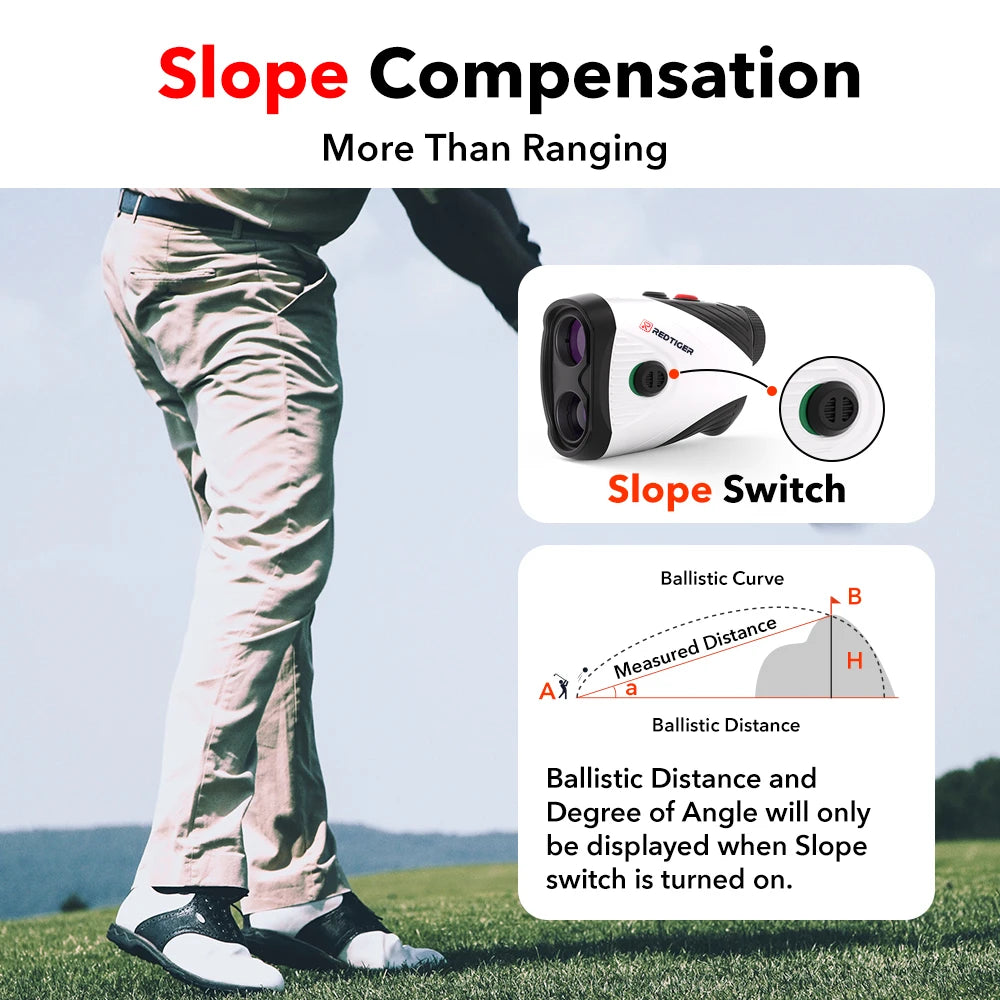 RedTiger Golf Rangefinder with Slope 1000M Accurate Measurements - Smarsty