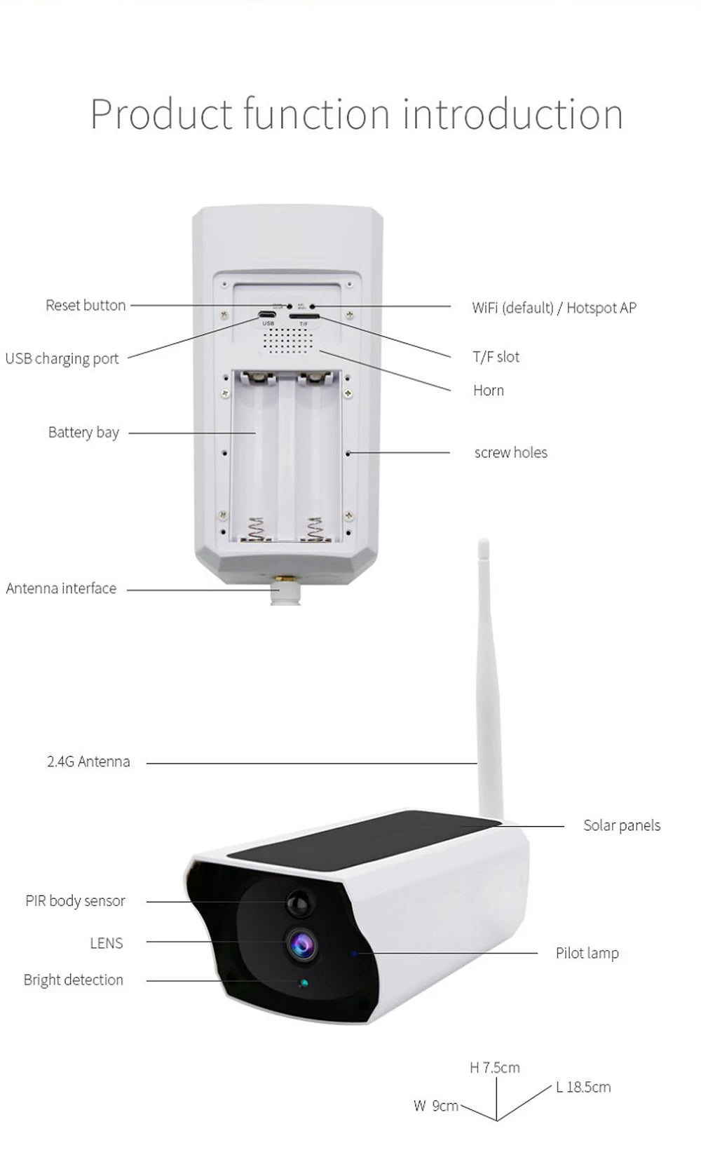Solar surveillance camera - Smarsty