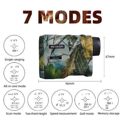 Revasri 1000 Yards Hunting Laser Rangefinder with Rechargeable Battery - Smarsty
