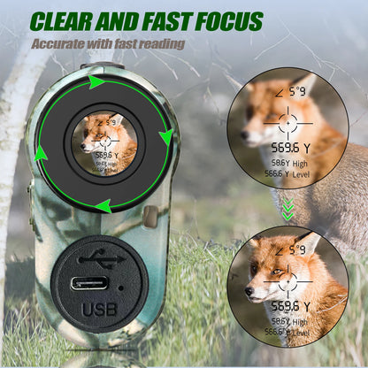 Revasri 1000 Yards Hunting Laser Rangefinder with Rechargeable Battery - Smarsty