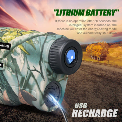 Revasri 1000 Yards Hunting Laser Rangefinder with Rechargeable Battery - Smarsty