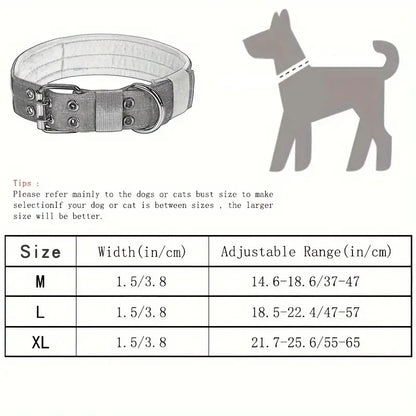 Adjustable Nylon Tactical Dog Collar for Medium to Large Dogs - Smarsty