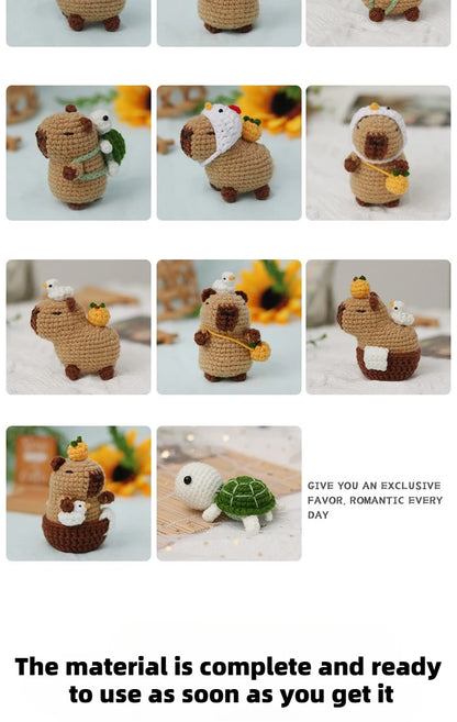 Capybara Crochet Kit for Beginners with Unique DIY Experience - Smarsty