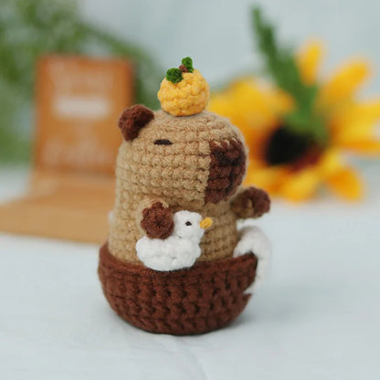 Capybara Crochet Kit for Beginners with Unique DIY Experience - Smarsty