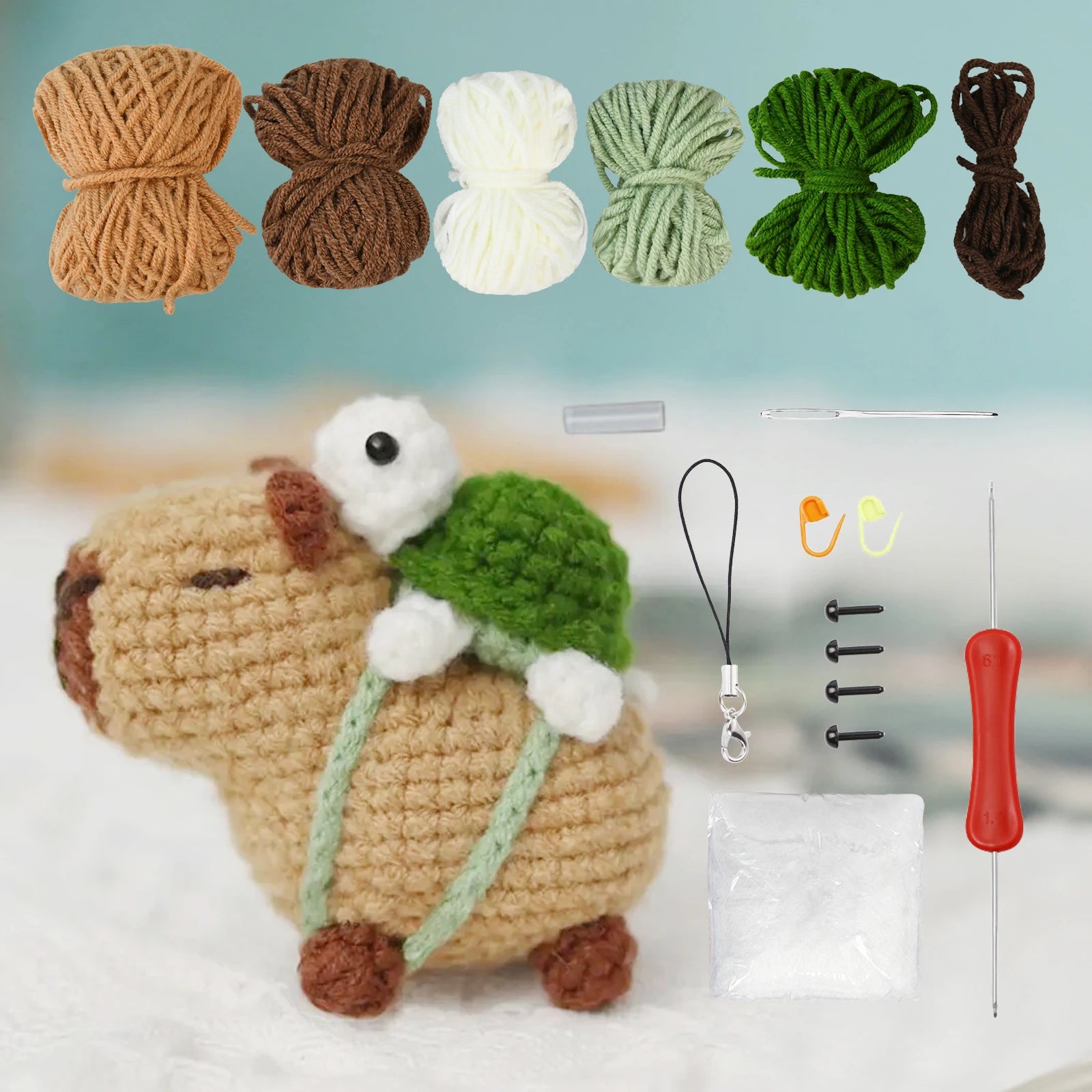 Capybara Crochet Kit for Beginners with Easy Instructions - Smarsty
