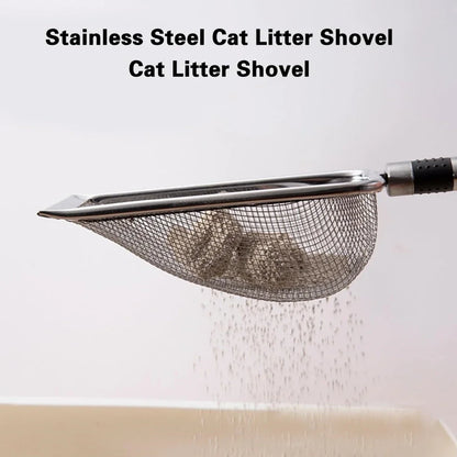 Durable Stainless Steel Cat Litter Scoop with Aluminum Handle - Smarsty