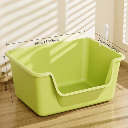 Large Capacity Semi-Closed Cat Litter Box with Anti-Splash Design - Smarsty