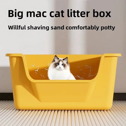 Large Capacity Semi-Closed Cat Litter Box with Anti-Splash Design - Smarsty