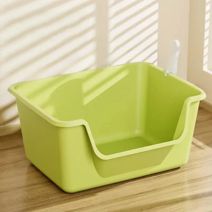 Large Capacity Semi-Closed Cat Litter Box with Anti-Splash Design - Smarsty