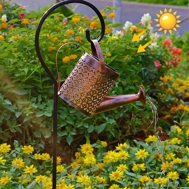 Solar LED Watering Can Light for Outdoor Garden Decor - Smarsty