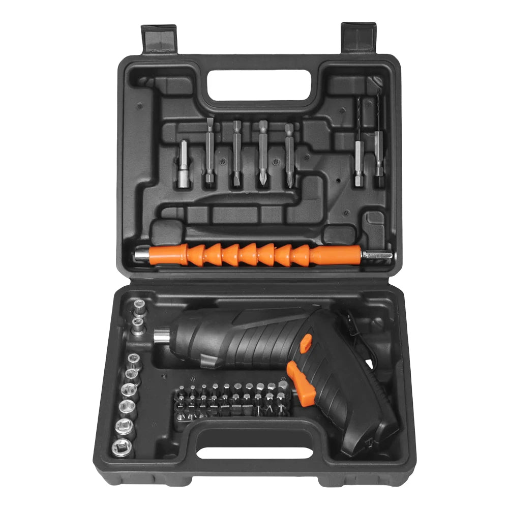 Cordless Electric Screwdriver with Rotating Handle and LED Light - Smarsty