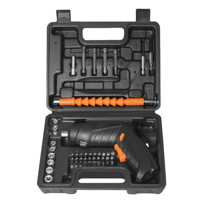 Cordless Electric Screwdriver with Rotating Handle and LED Light - Smarsty