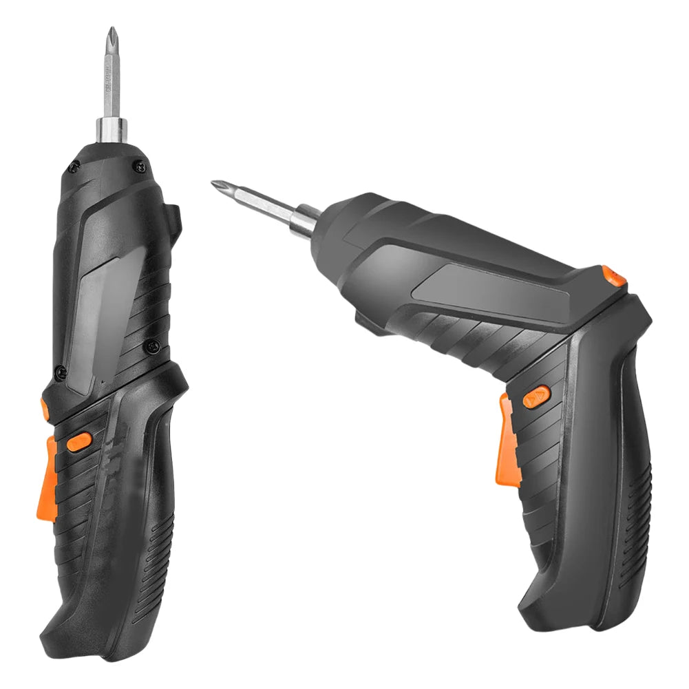 Cordless Electric Screwdriver with Rotating Handle and LED Light - Smarsty