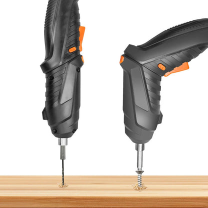 Cordless Electric Screwdriver with Rotating Handle and LED Light - Smarsty