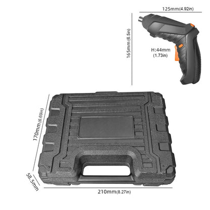 Cordless Electric Screwdriver with Rotating Handle and LED Light - Smarsty