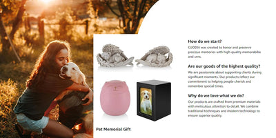 Large Dog Pet Cremation Urn with Photo Box - Smarsty