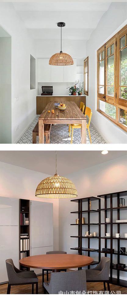 Japanese-Style Hemp Rope Pendant Lights for Cozy Interiors - Smarsty