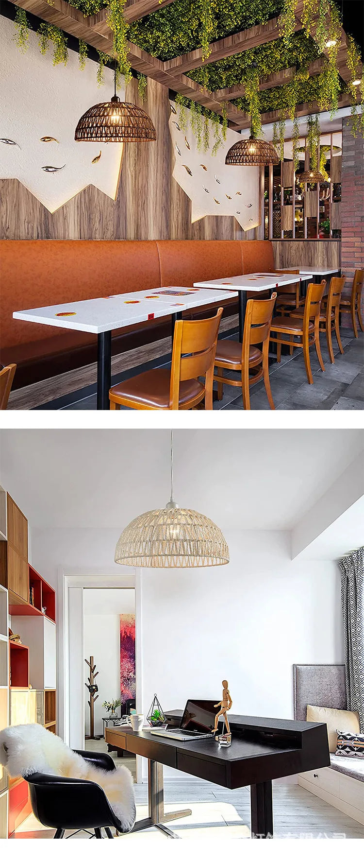 Japanese-Style Hemp Rope Pendant Lights for Cozy Interiors - Smarsty