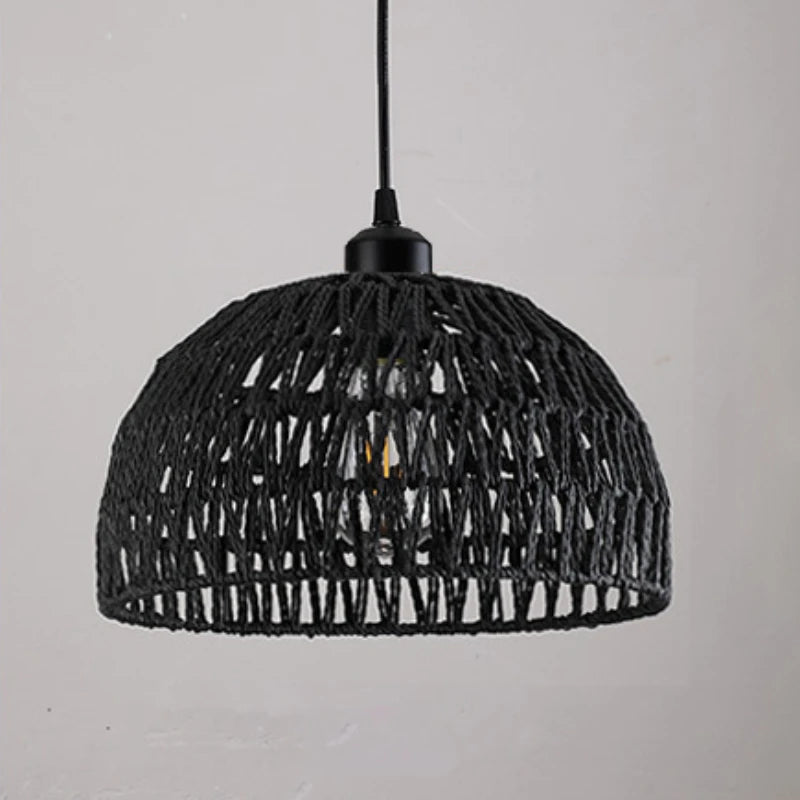 Japanese-Style Hemp Rope Pendant Lights for Cozy Interiors - Smarsty