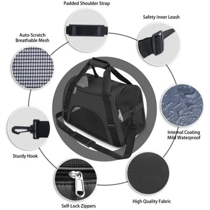Breathable Portable Dog Carrier Bag for Travel - Smarsty