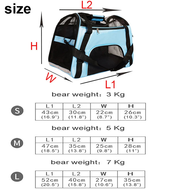 Breathable Portable Dog Carrier Bag for Travel - Smarsty