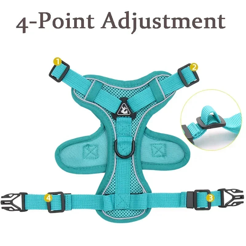 No Pull Adjustable Dog Harness and Leash Set - Smarsty