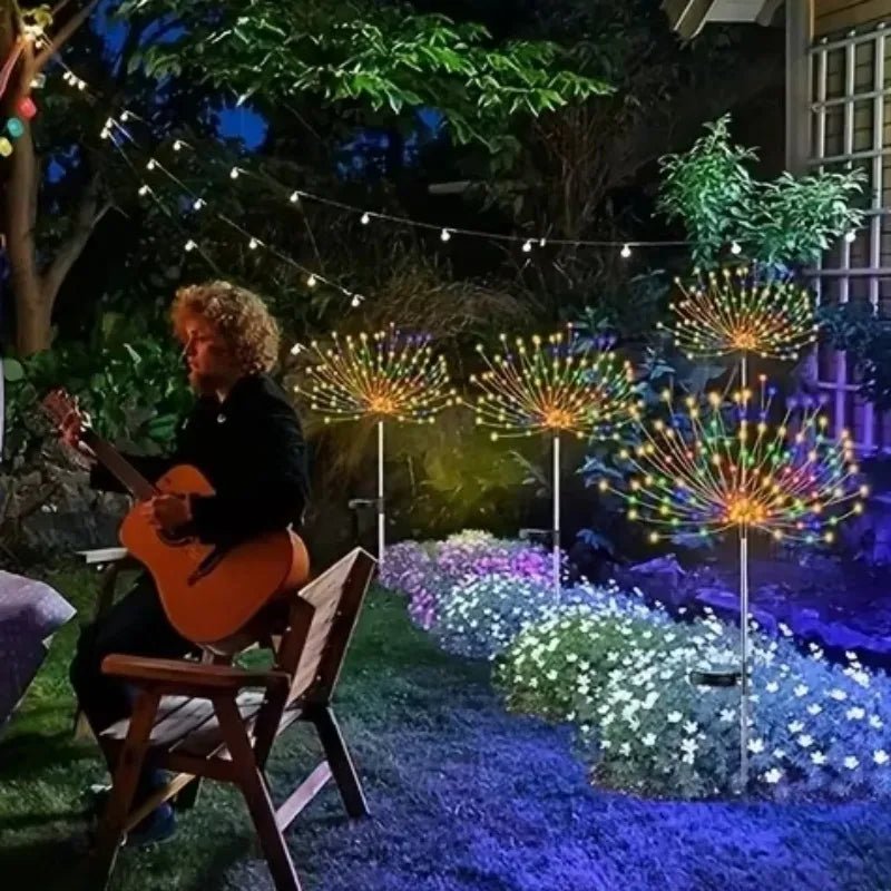 Solar Powered Firework String Lights with 8 Lighting Modes - Smarsty