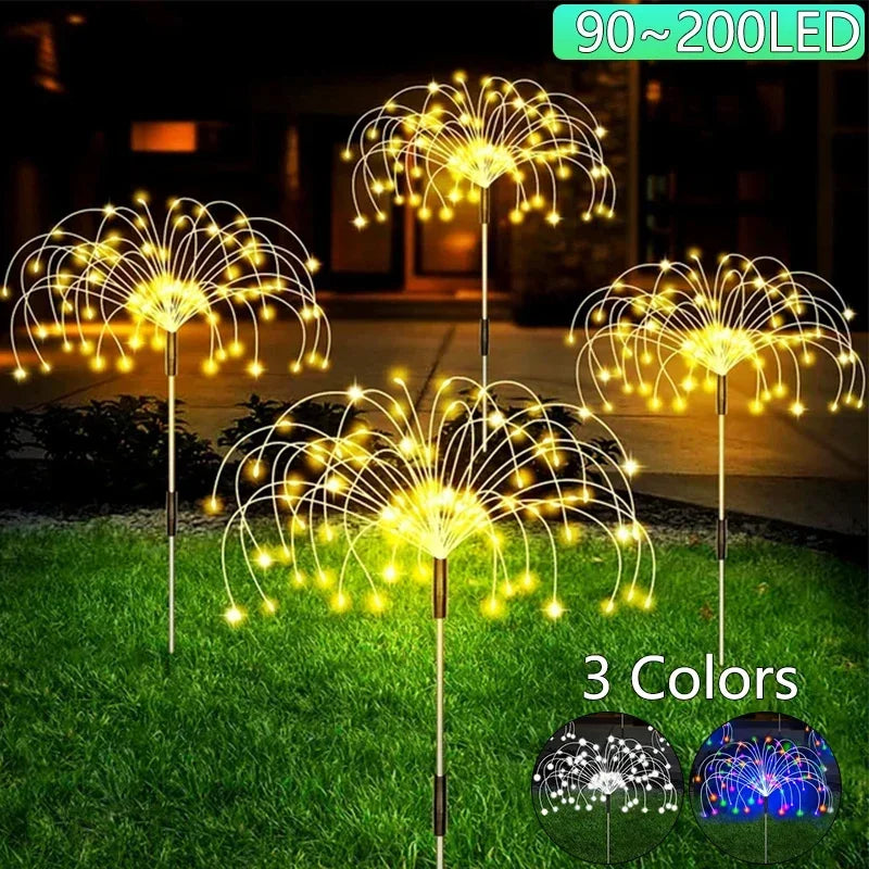 Solar Powered Firework String Lights with 8 Lighting Modes - Smarsty