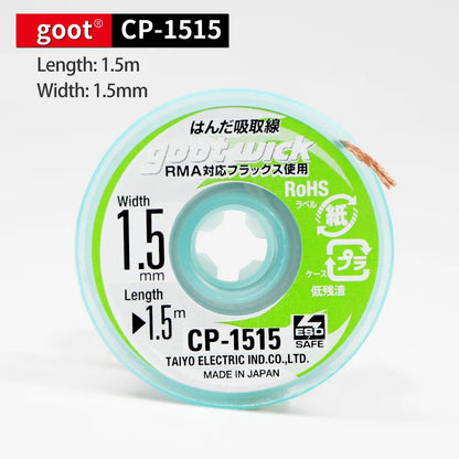 Goot High Quality Desoldering Wick for Easy Solder Removal - Smarsty