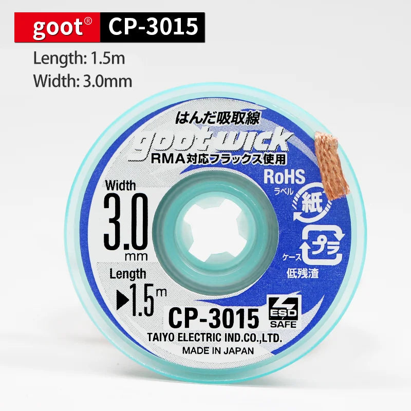 Goot High Quality Desoldering Wick for Easy Solder Removal - Smarsty
