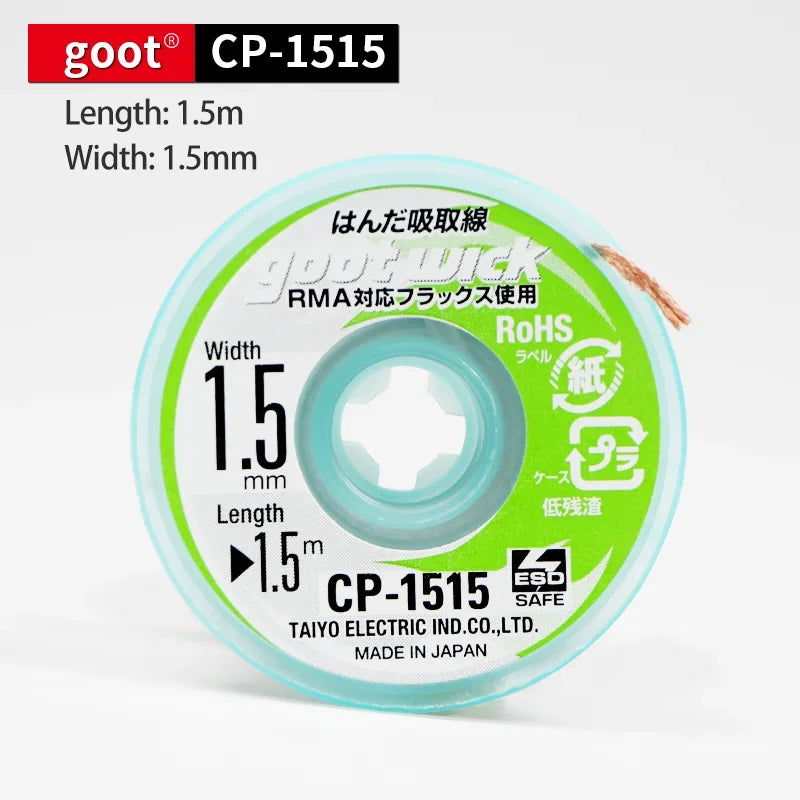 Goot High Quality Desoldering Wick for Easy Solder Removal - Smarsty