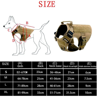 Tactical Dog Harness and Leash Set for All Breeds - Smarsty