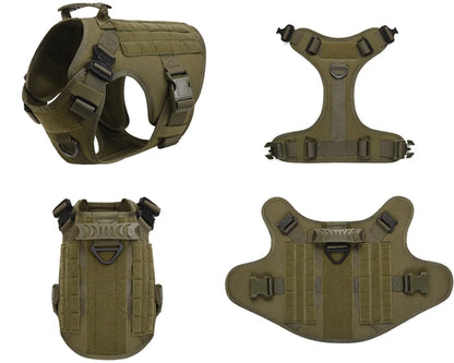 Tactical Dog Harness and Leash Set for All Breeds - Smarsty