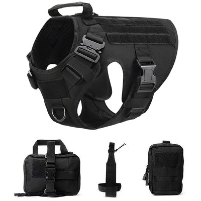 Tactical Dog Harness and Leash Set for All Breeds - Smarsty