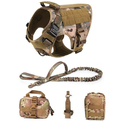 Tactical Dog Harness and Leash Set for All Breeds - Smarsty