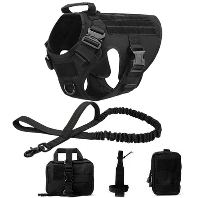 Tactical Dog Harness and Leash Set for All Breeds - Smarsty