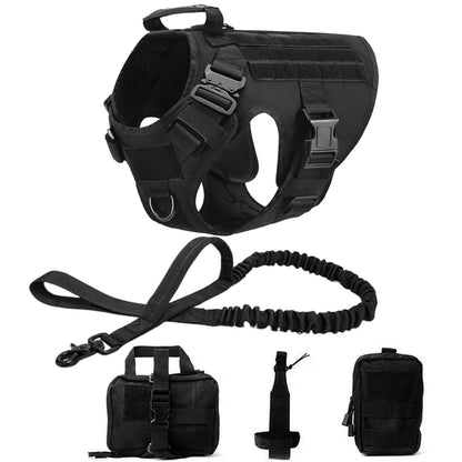 Tactical Dog Harness and Leash Set for All Breeds - Smarsty