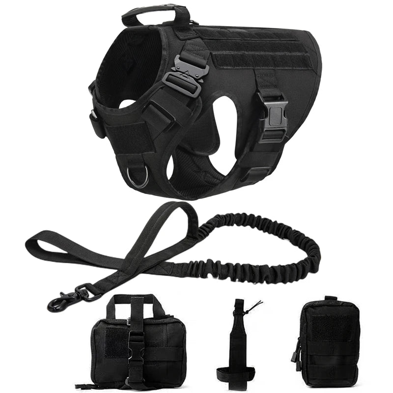 Tactical Dog Harness and Leash Set for All Breeds - Smarsty